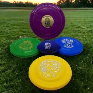 Assorted Mardi Gras Frisbees Mini Football Outside Outdoor Sports Games